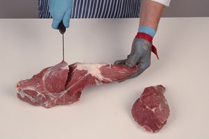 Leg – dice and meaty bones Meat Cut Spec Step 8